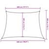 vidaXL Sunshade Sail 1.75 oz/ft² White 4/5x9.8' HDPE