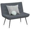 vidaXL Bench Dark Grey Velvet, Metal, Plywood 43.3 in x 29.1 in x 33.1 in