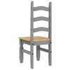 vidaXL Dining Chair Grey Solid pine wood Standard Durable Dining Chair