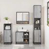vidaXL Bathroom Furniture Set Grey Sonoma Engineered wood, metal, glass