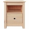 vidaXL Bedside Cabinet Set of 2 Natural Wood Solid Pine Wood Compact