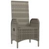 vidaXL Outdoor Chair Grey Poly rattan and steel Ergonomic