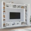 vidaXL TV Cabinet Set Set of 8 White Engineered wood Standard