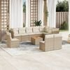 vidaXL Garden Sofa Set Beige, Brown, Cream