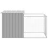 vidaXL Dog House Light grey Galvanized steel 43.3 x 79.1 x 43.3 in