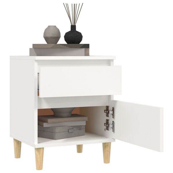 vidaXL Bedside Cabinet Set of 2 White