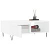 vidaXL Coffee Table White Engineered wood, iron Medium Coffee Table