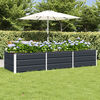 vidaXL Planter Anthracite 94.49 x 31.50 x 17.72 in Steel