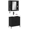 vidaXL Bathroom Furniture Set Black