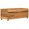 vidaXL Raised Bed Natural Wood Recycled Teak Wood, Steel Medium Planters