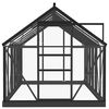 vidaXL Glass Greenhouse Anthracite 61"x117.3"x75.2" Aluminum