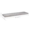 vidaXL Wall Shelf Set of 4 Concrete grey Honeycomb MDF, Metal Medium