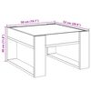 vidaXL Coffee Table Sonoma oak Engineered wood, glass Medium Lights