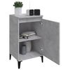 vidaXL Bedside Cabinet Concrete grey Engineered wood, metal