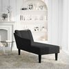 vidaXL Chaise Lounge Black Polyester, plywood, plastic Medium