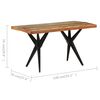 vidaXL Dining Table 55.1"x27.6"x29.9" Solid Reclaimed Wood