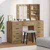 vidaXL Dressing Table 3 pcs Brown 40 x 41 x 135 cm Engineered wood