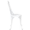 vidaXL Garden Chair 2 pcs White 55 x 56.5 x 91cm Aluminium