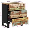 vidaXL Bedside Cabinet Multicolor Reclaimed wood, engineered wood, metal