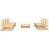 vidaXL Garden Lounge Set Natural Wood Solid pine wood (untreated)