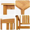 vidaXL Garden Dining Set 7 pcs Brown Solid Acacia Wood