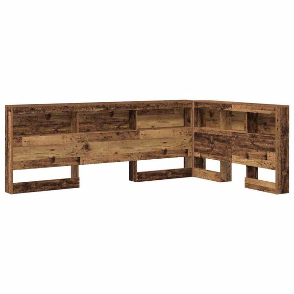 vidaXL Storage Headboard with Shelf Old Wood 47.24 in Engineered Wood