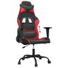 vidaXL Gaming Chair Black and Red Faux Leather