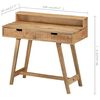 vidaXL Desk Natural wood Solid rough mango wood Medium Desk