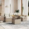 vidaXL Garden Sofa Set Beige