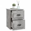 vidaXL Wall-mounted Bedside Cabinet Concrete Grey Engineered Wood