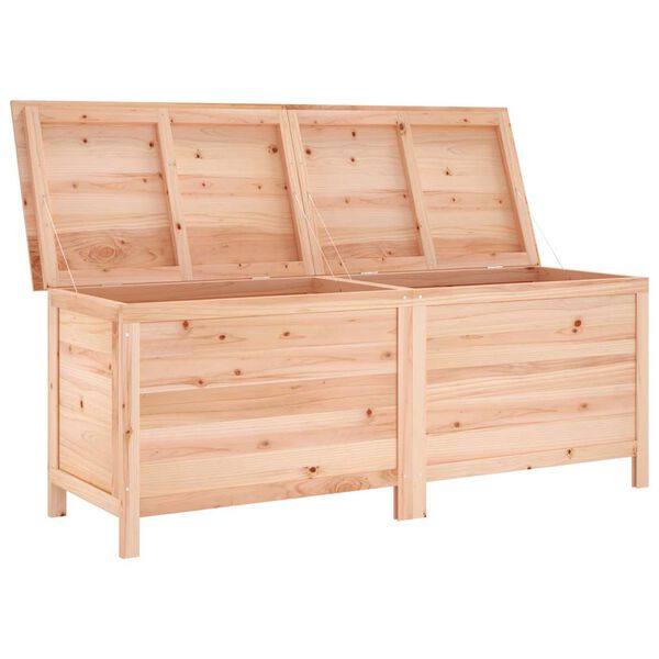 vidaXL Garden Storage Box Natural wood Solid fir wood Large