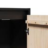 vidaXL Wall Cabinet Set of 2 Black Solid Pine wood 11.8 x 11.8 x 39.4 in
