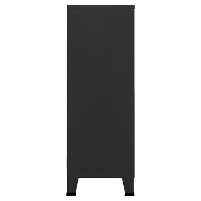 vidaXL Industrial Storage Chest Black 29.5"x15.7"x45.3" Metal