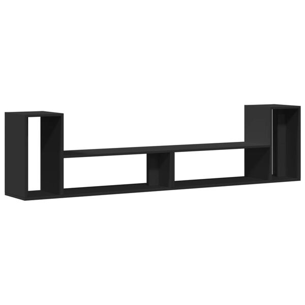 vidaXL TV Cabinet Black Engineered wood 39.4 in x 11.8 in x 19.7 in