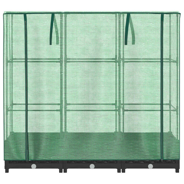 vidaXL Large Rectangular Raised Bed Black Polypropylene Large