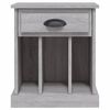 vidaXL Bedside Cabinet Set of 2 Grey Sonoma Engineered wood Medium