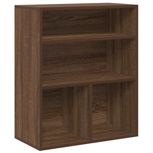 vidaXL Book Cabinet Brown Oak Engineered Wood Medium Book Cabinet