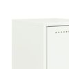 vidaXL Bedside Cabinet Set of 2 White Steel Medium Bedside Cabinet