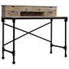 vidaXL Writing Desk Natural Mango Wood Solid Mango Wood and Steel Medium