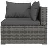 vidaXL Garden Lounge Set Grey with Anthracite Cushions