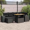 vidaXL Garden Sofa Set Black