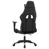 vidaXL Gaming Chair Black and White Faux Leather