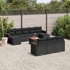 vidaXL Garden Sofa Set Black