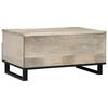 vidaXL Coffee Table Beige and Black 31.50 x 21.26 x 15.75 in