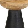 vidaXL Side Table Black Solid mango wood Small Decorative Inlays