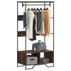 vidaXL Wardrobe Brown Oak Engineered Wood, Metal 35.4x19.7x70.9 in