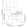 vidaXL Rocking Chair Cream White Velvet, Solid rubber wood, Steel