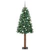 vidaXL Slim Christmas Tree Green 70.9" PVC and Solid Pine wood