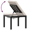 vidaXL Bench Set Black, Taupe Powder-coated steel, Fabric (100% polyester)