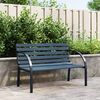 vidaXL Garden Bench Grey Wood and Steel 47.2 in Durable Garden Bench